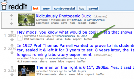 buffer reddit 520x306 Send it later service Buffer expands Chrome extension to support Facebook, Google Reader and more