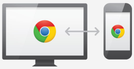 Chrome for Android synchronizes with Chrome for personal computers.