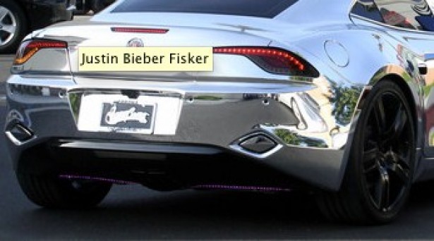 Justin Bieber's Custom Fisker Karma (via www.celebritycarsblog.com)
