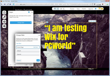 Wix template screenshot