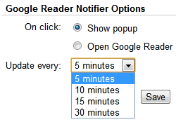 Notifier options