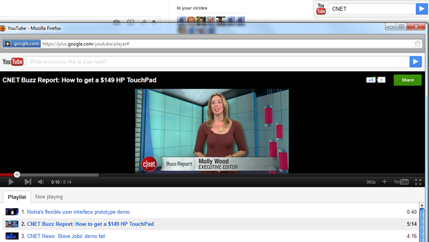 Google+ now connects directly with YouTube to let you view and share your favorite videos.