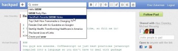 Hackpad search screenshot